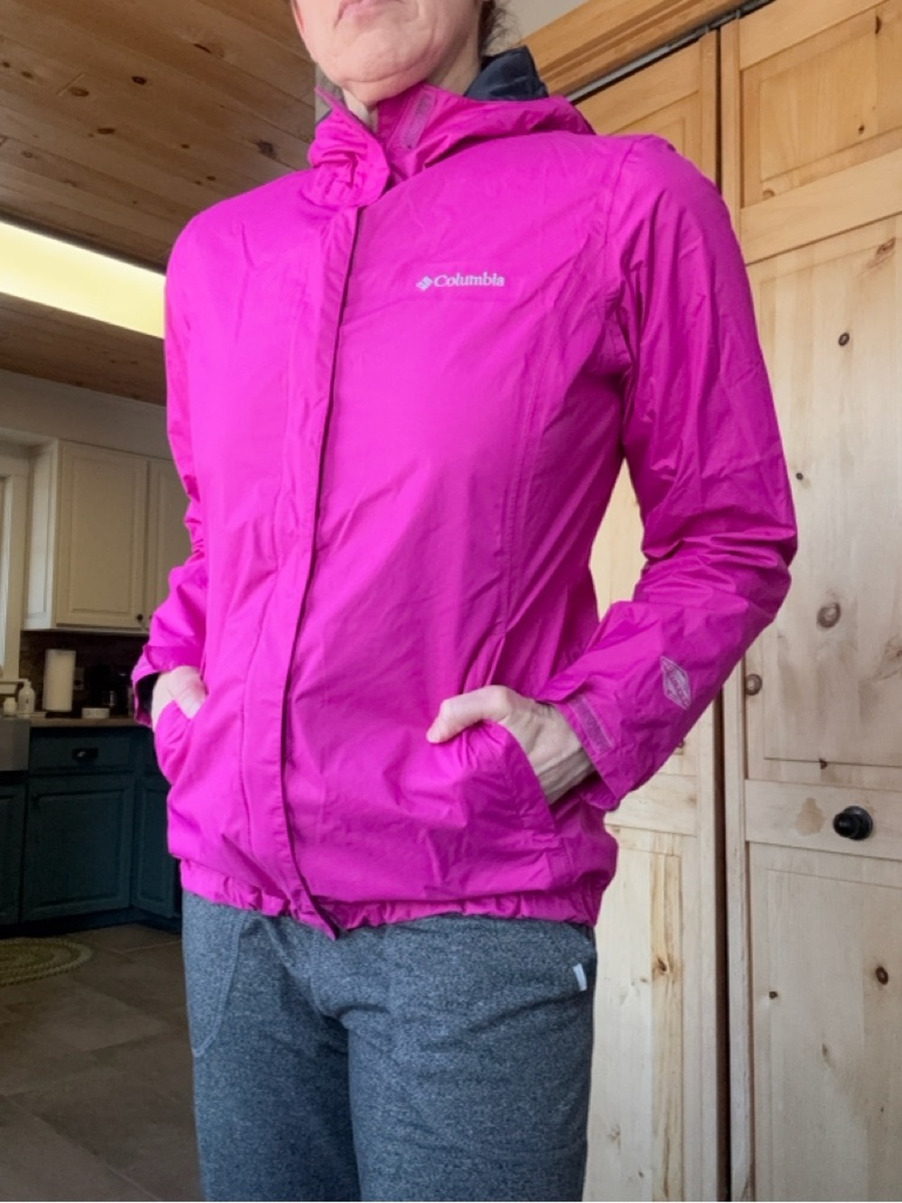 Columbia Women's Bright Magenta Hooded Lightweight Jacket